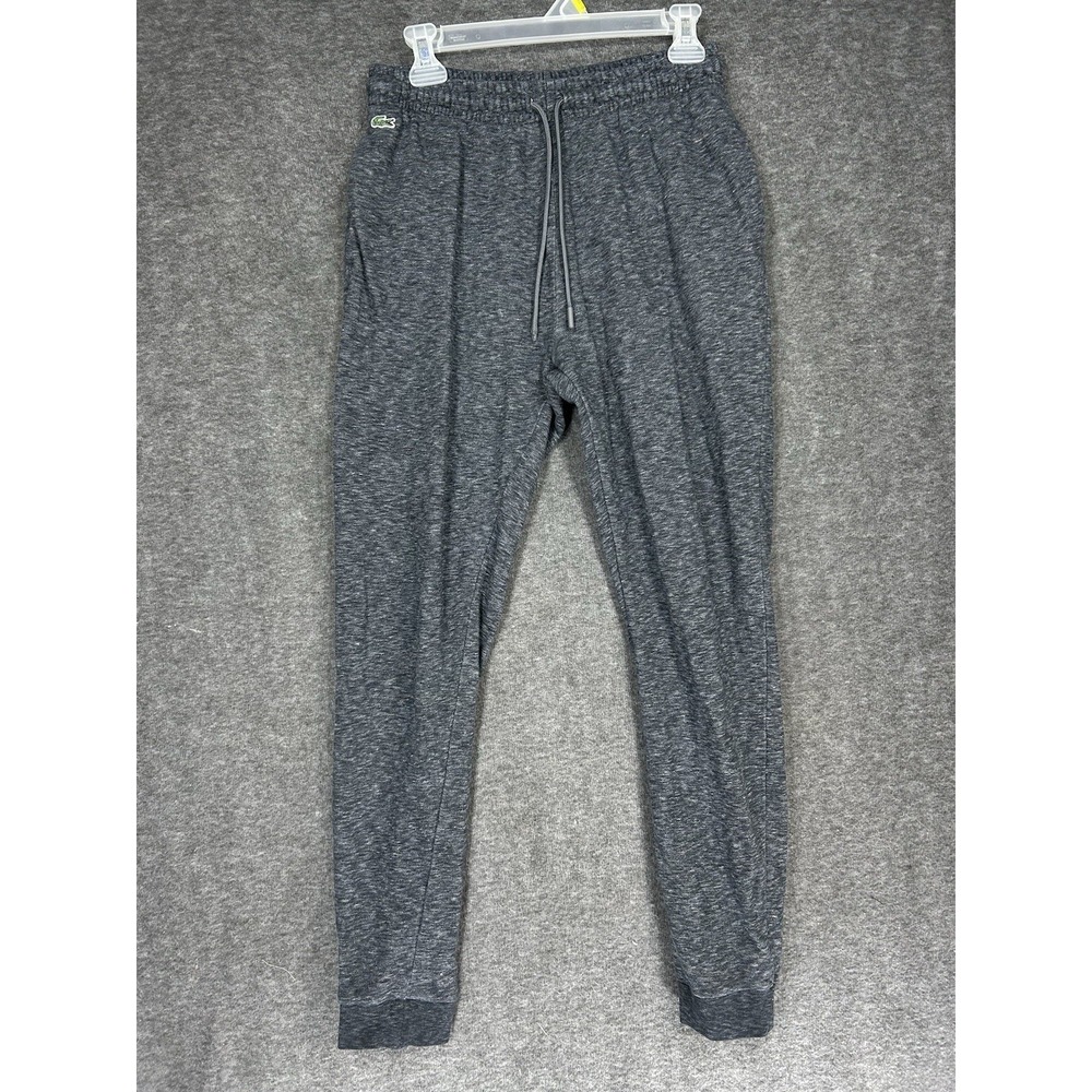 Lacoste Sport joggers‎ mens 38 Small heather gray Drawstring 29" inseam
